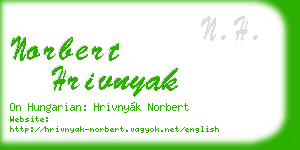 norbert hrivnyak business card