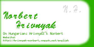 norbert hrivnyak business card